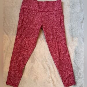 Athleta Women's Salutation Stash Pocket Softluxe Red Leggings